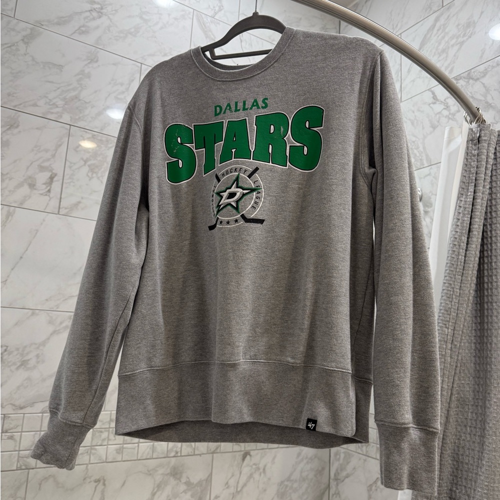 47 Brand Dallas Stars Gray Crewneck Sweater